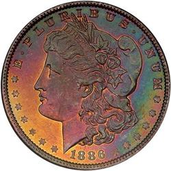1886 Morgan Dollar. NGC MS66