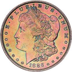 1886 Morgan Dollar. NGC MS66