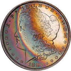 1886 Morgan Dollar. NGC MS66