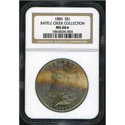 1886 Morgan Dollar. NGC MS66