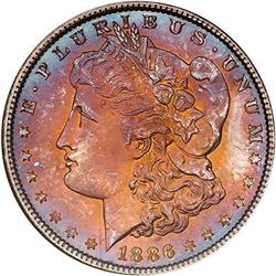 1886 Morgan Dollar. NGC MS66