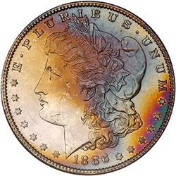 1886 Morgan Dollar. NGC MS66