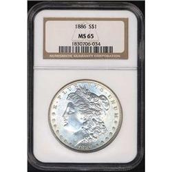 1886 Morgan Dollar NGC MS65