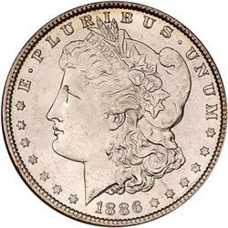 1886 Morgan Dollar. NGC MS64