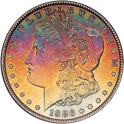 1886 Morgan Dollar. NGC MS64
