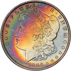 1886 Morgan Dollar. NGC MS64