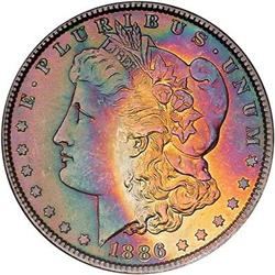 1886 Morgan Dollar. NGC MS64