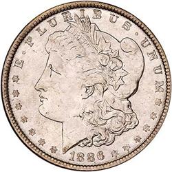 1886 Morgan Dollar. NGC MS64