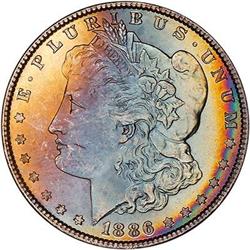 1886 Morgan Dollar. NGC MS64