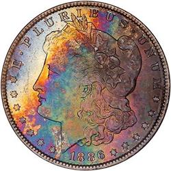 1886 Morgan Dollar. NGC MS64