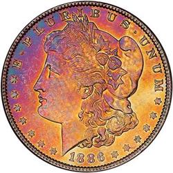 1886 Morgan Dollar. NGC MS63