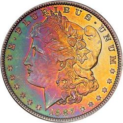 1887 Morgan Dollar. NGC MS65