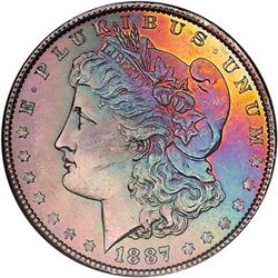 1887 Morgan Dollar. NGC MS65