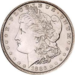 1887 Morgan Dollar. NGC MS65
