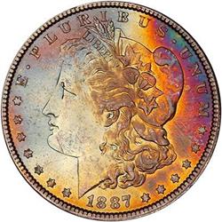 1887 Morgan Dollar. NGC MS65