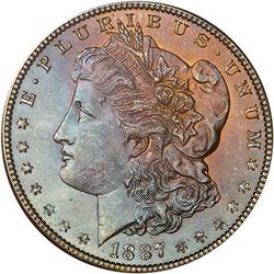 1887 Morgan Dollar. NGC MS65
