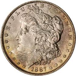 1887 Morgan Dollar NGC MS64*
