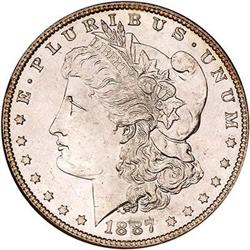 1887 Morgan Dollar. NGC MS64