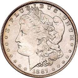1887 Morgan Dollar. NGC MS64