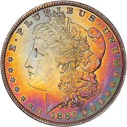 1887 Morgan Dollar. NGC MS64