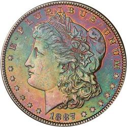 1887 Morgan Dollar. NGC MS64