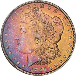 1887 Morgan Dollar. NGC MS64