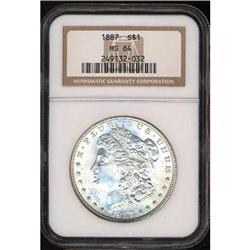 1887 Morgan Dollar NGC MS64