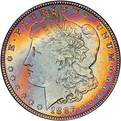 1887 Morgan Dollar. NGC MS63