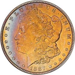 1887 Morgan Dollar. NGC MS63