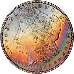 1887 Morgan Dollar. NGC MS63
