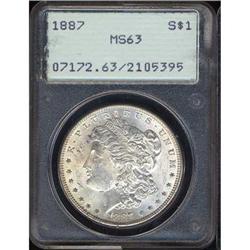 1887 Morgan Dollar PCGS MS63