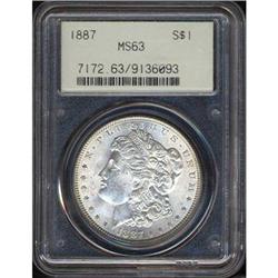 1887 Morgan Dollar PCGS MS63