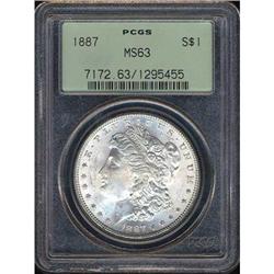 1887 Morgan Dollar PCGS MS63