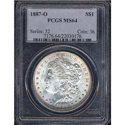 1887-O Morgan $1 PCGS MS64