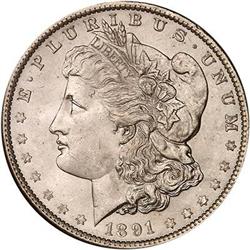 1891 Morgan Dollar NGC MS65