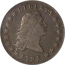 1795 Flowing Hair S$1 Silver Plug Hughes PCGS VF20