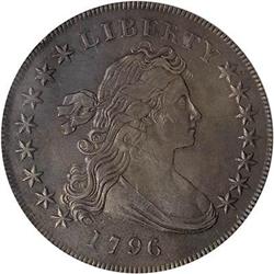 1796 Draped Bust S$1. Sm. date, lg. letters PCGS AU50