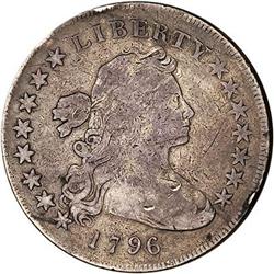 1796 Draped Bust S$1 Sm. eagle, sm. date, lg. let. RAW