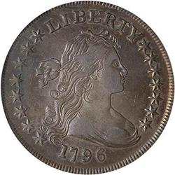 1796 Draped Bust Dollar. Lg. date, sm. let. PCGS EF45