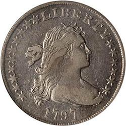 1797 Draped Bust $1. 10X6 Stars NGC VF35