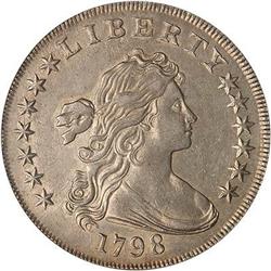 1798 Draped Bust S$1 Lg Eagle Close Date NGC AU58