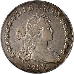1798 Draped Bust S$1 Lg. Eagle, Close Date PCGS EF40