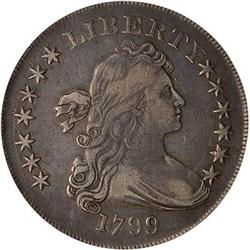 1799 Draped Bust S$1. Ir.date, 15 stars BB-153 NGC EF40