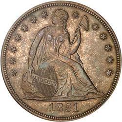 1851 Liberty Seated Dollar PCGS MS62