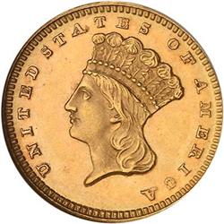 1871 $1 Gold Indian NGC MS64