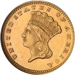 1871 $1 Gold Indian NGC MS64