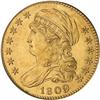 Image 1 : 1809 $5 Capped Draped Bust. 9 over 8 PCGS MS63