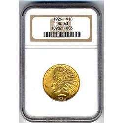 1926 $10 Indian NGC MS63