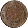 Image 2 : 1866 Pattern Five Cents Copper, plain edge PCGS PR63 BN