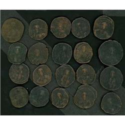 Byzantine Empire. Group of 20 AE Folles